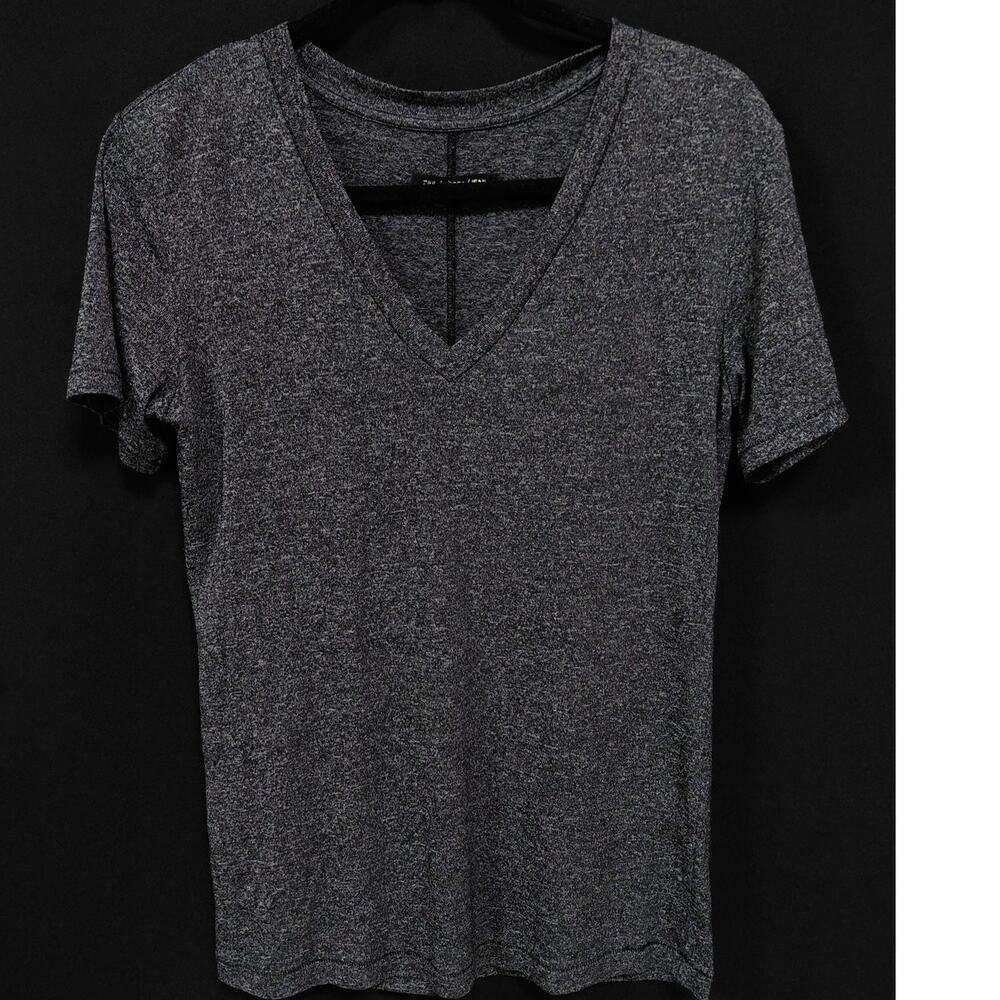 rag & bone /JEAN V-Neck T-Shirt Solid Knit Short Sleeve See Measurements
